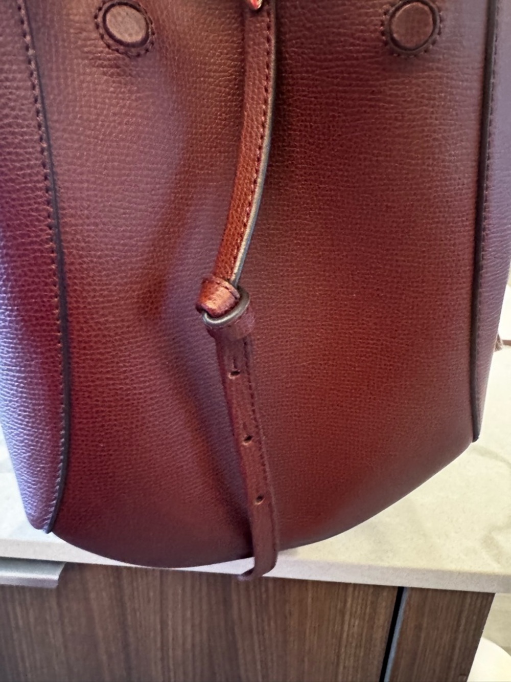 Polene CYME brown Leather Shoulder Bag - Picture 5 of 10